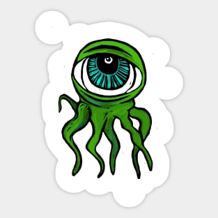 One Eyed Octofish Monster Sticker